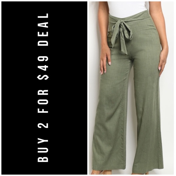 January Summer Pants - ☀️LAST3️⃣//OLIVE LINEN PANTS